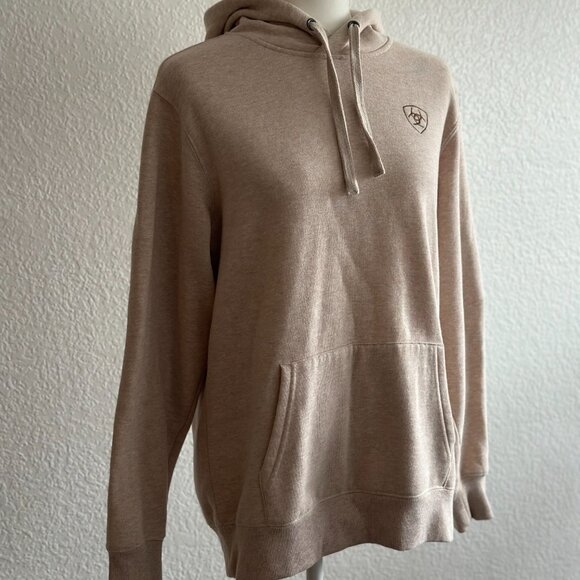 Ariat Sweaters - Ariat Women’s Logo Hoodie – Beige/Heather Tan – Size Small
